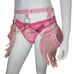 Pastel pink cowgirl garter harness tassle rave lingerie stars cowboy