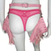 Pastel pink cowgirl garter harness tassle rave lingerie stars cowboy
