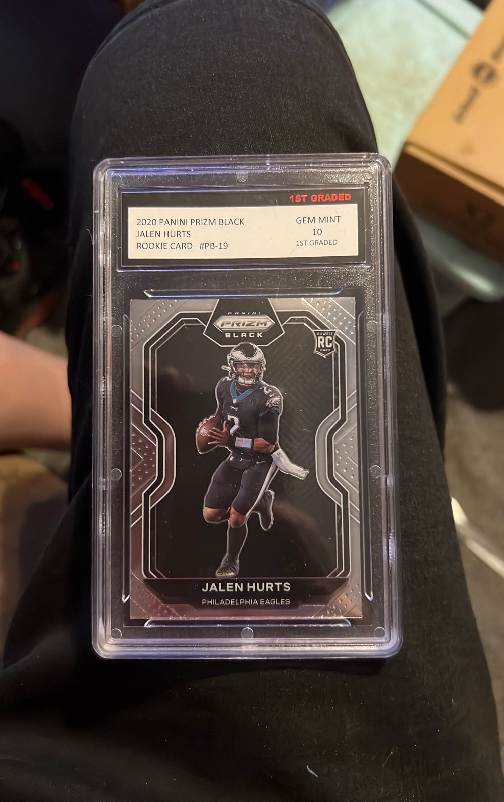 Rookie Jalen Hurts Prizm Black 1st Graded Gem Mint 10 get your Diamond Gem mint
