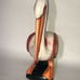 PELICAN ON PILING HAND CARVED WOOD BIRD