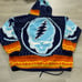 Alpaca Wool Zip Up Grateful Dead Bears Hippie AOP Jacket