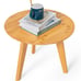 Bamboo Small Round End Table Coffee Table Modern Minimalist Side Table