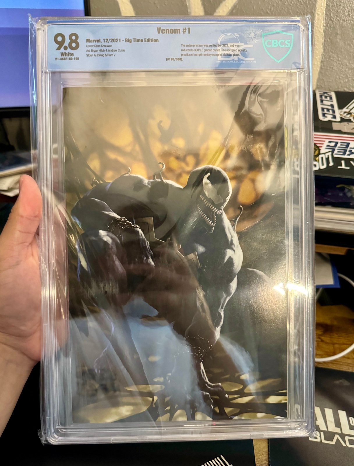 VENOM 1 SKAN CBCS 9.8 BTC BIG TIME EDITION 195/300 1ST MERIDIUS MCFARLANE HOMAGE