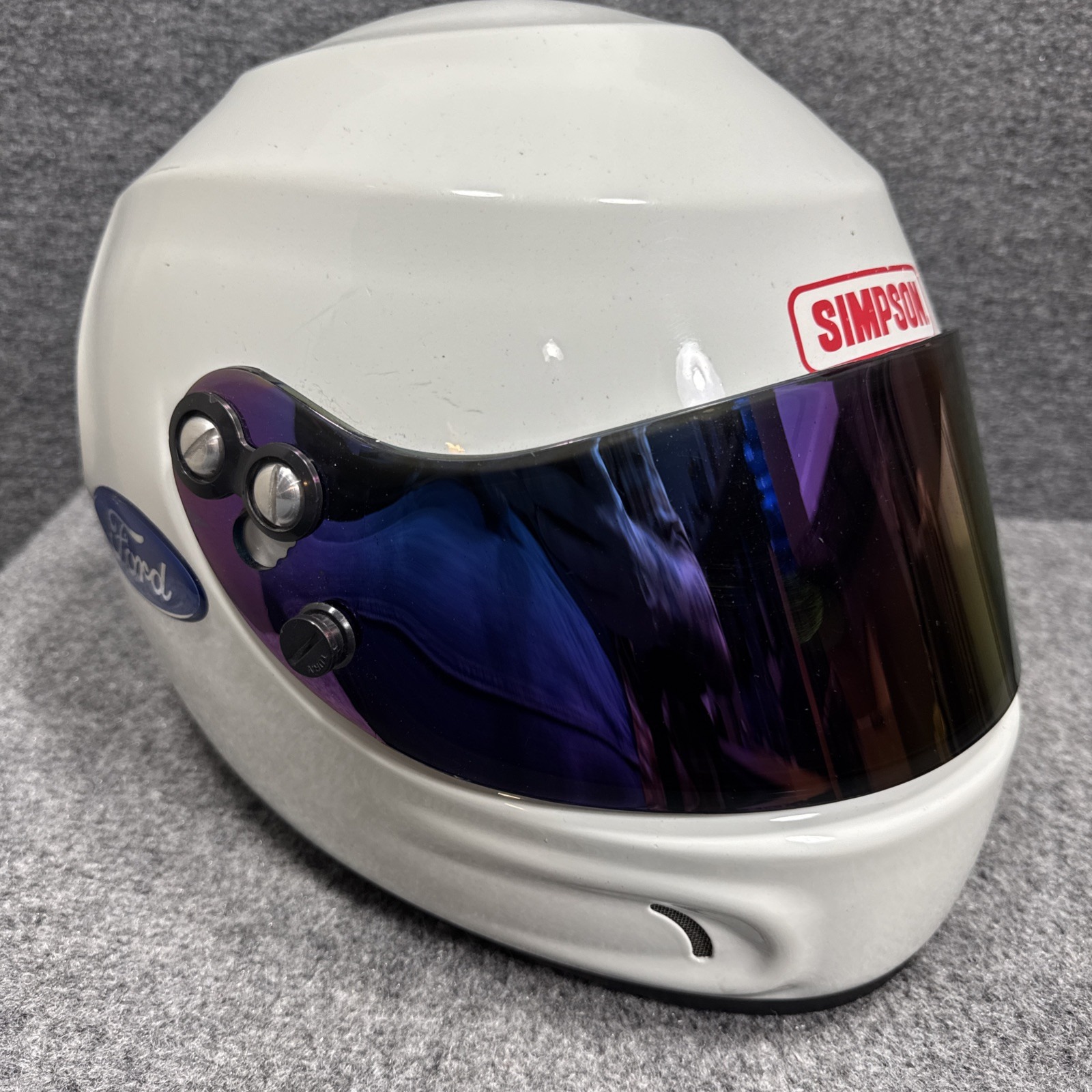 Simpson LTS Devil Ray SA2015 Full Face Helmet, White Large