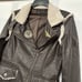 Affliction Black Premium Dark Brown Bomber Jacket Women's Size Small Patches