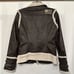Affliction Black Premium Dark Brown Bomber Jacket Women's Size Small Patches