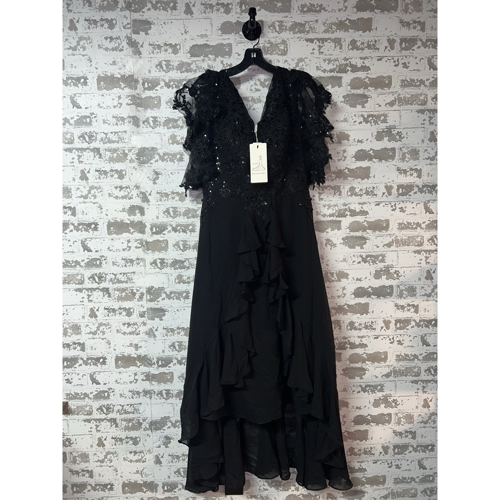 NWT! Make You Pretty More Formal Mother Of Bride Gown - Beautiful Size 14 Black