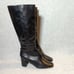 Naturalizer Women's Waylon Knee High Boots Black 7.5M Faux Leather Block Heel