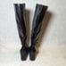 Naturalizer Women's Waylon Knee High Boots Black 7.5M Faux Leather Block Heel