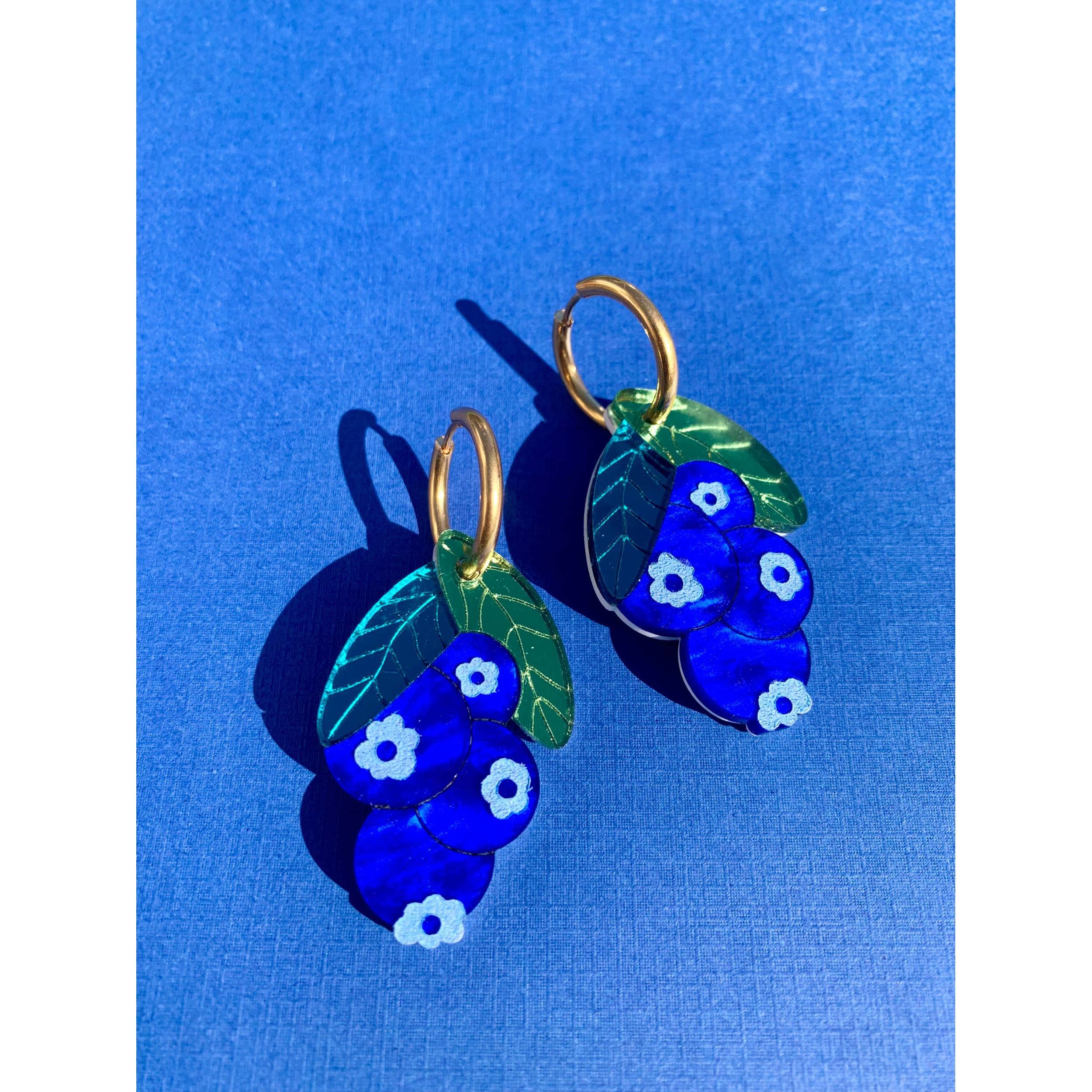Blueberries Acrylic Earrings