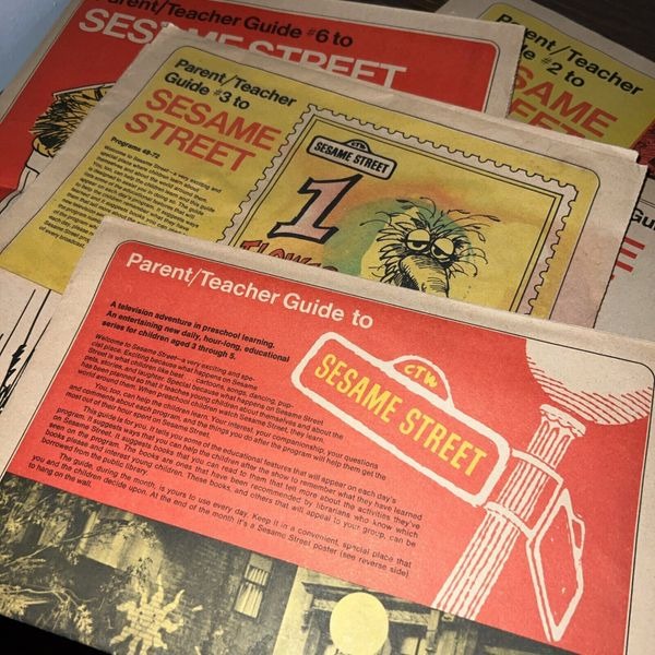 Sesame Street Parent / Teacher Guide Set #1-6 1969 1970 Poster Rare Vintage