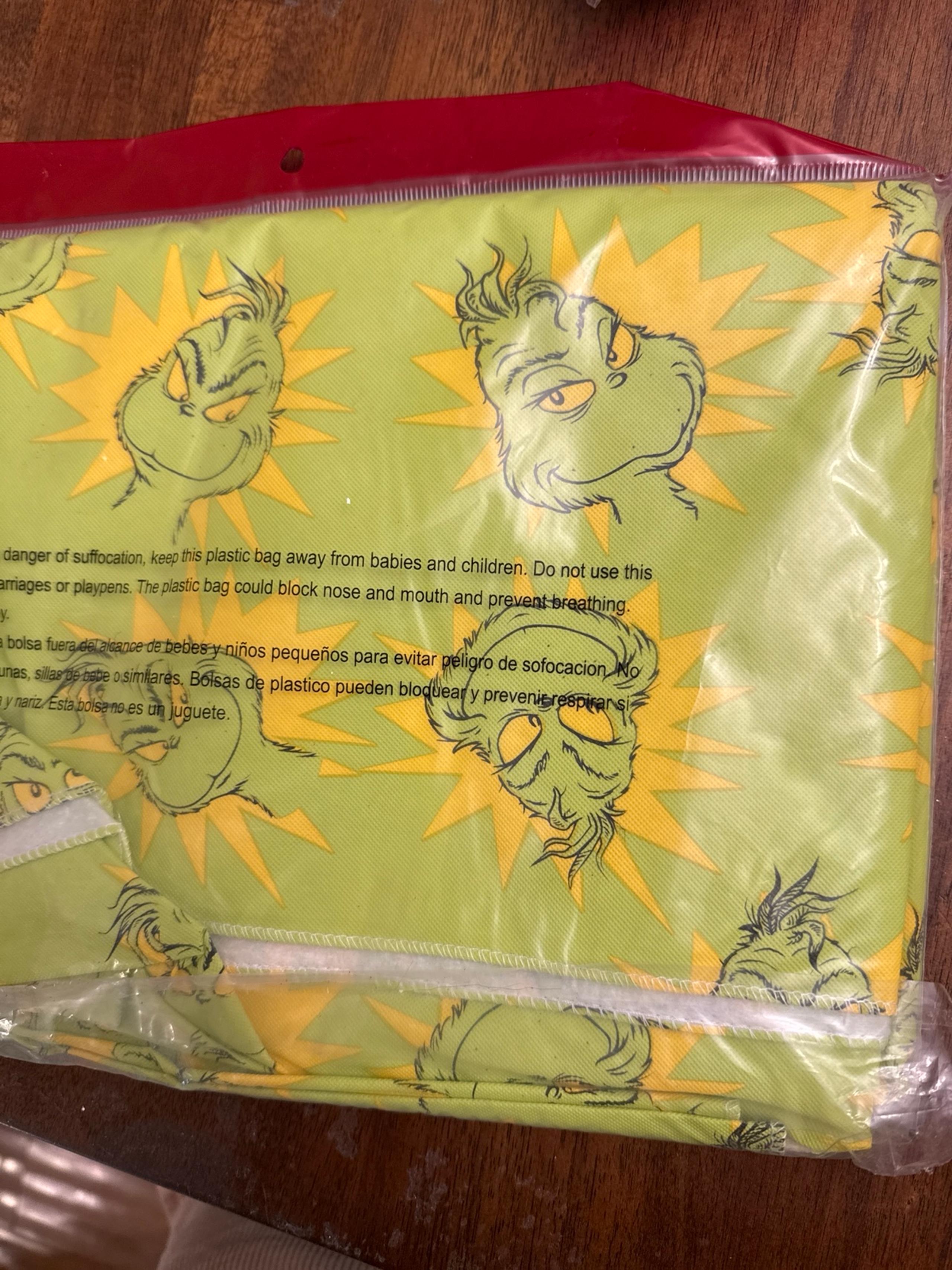 Grinch vinyl table cloth green