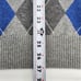 DANIEL CREMIEUX Men's V-Neck 100% CASHMERE Gray Blue ARGYLE Sweater Size XL