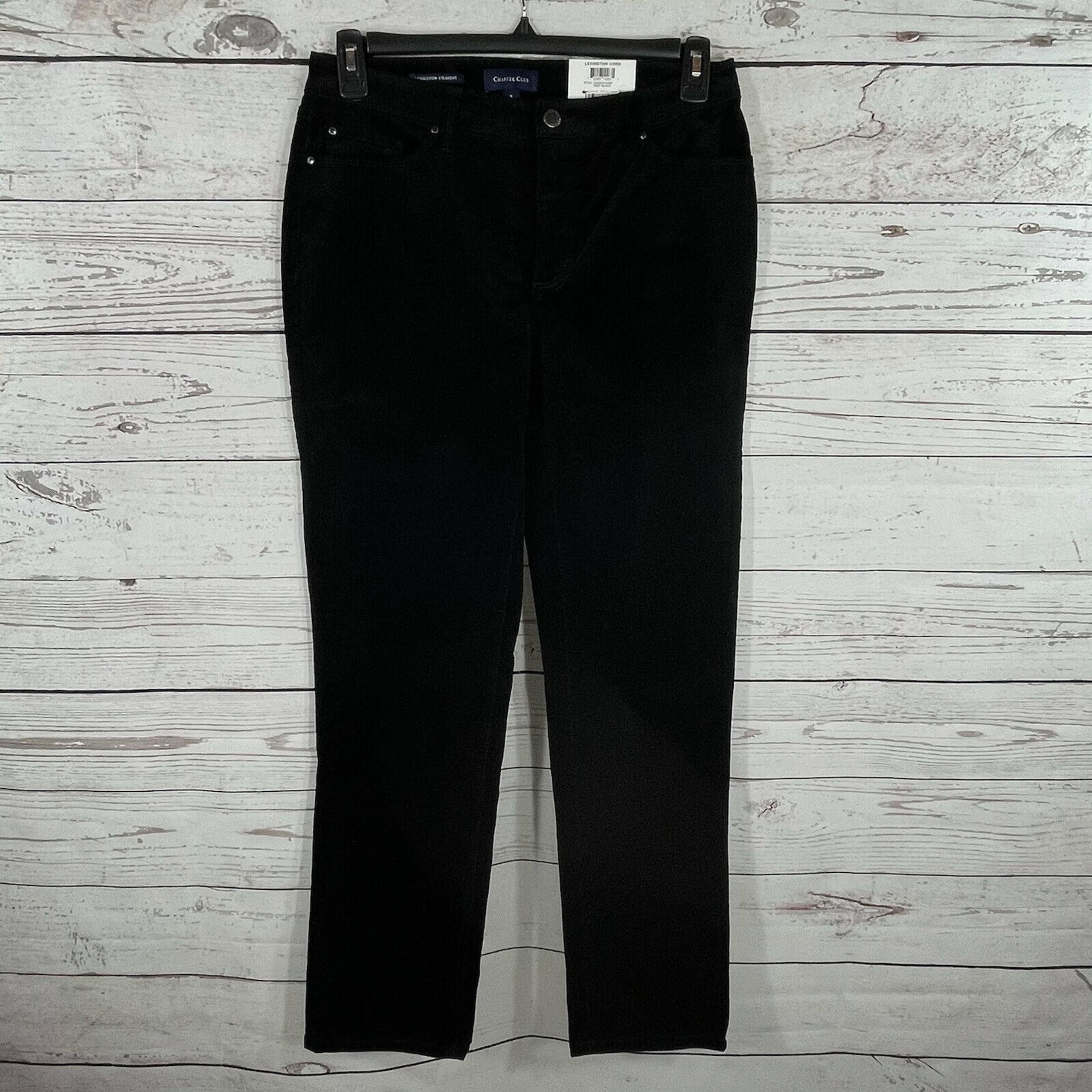 Charter Club SZ 8 Lexington Corduroy Pants Stretch Straight Leg Tummy Slimming
