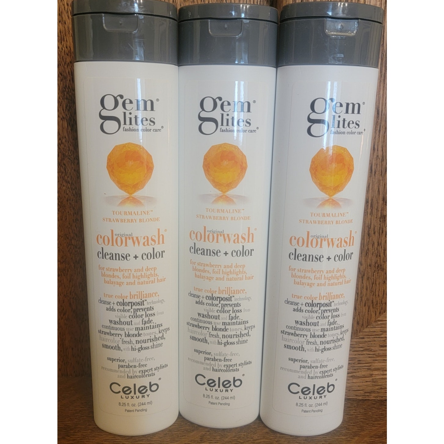 3 Pack Celeb Luxury Gemlites Tourmaline Colorwash Shampoo
