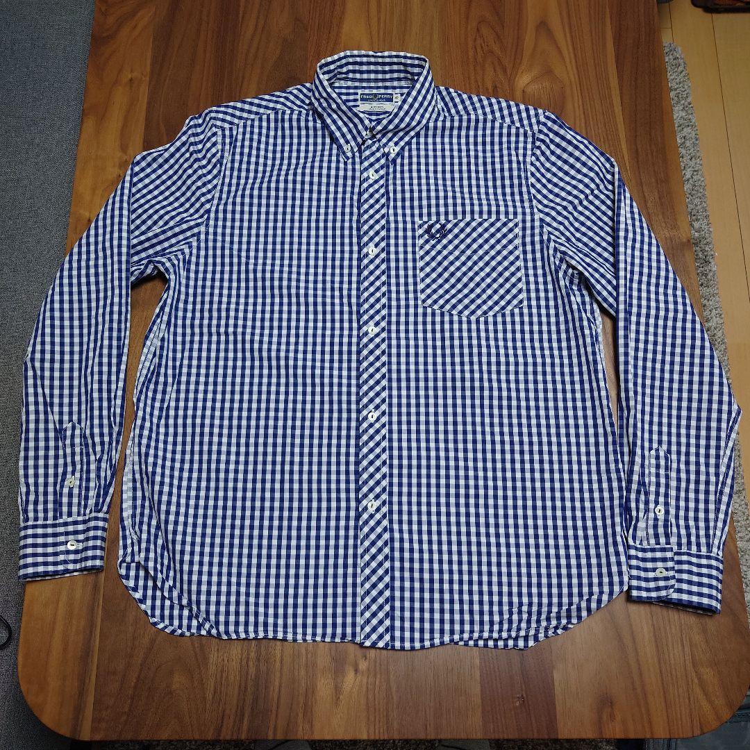 Fred Perry Gingham Check Long Sleeve Shirt Size 42