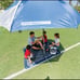 NWT Sport-Brella8' Premiere Umbrella with Freestand Base and Auger for Sand Blue