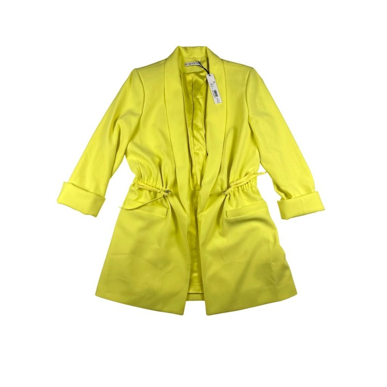 Alice + Olivia Shawl Collar Evening Jacket in Daffodil Yellow