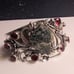 Dendritic Opal Garnet 925 Sterling Silver Cuff Bracelet