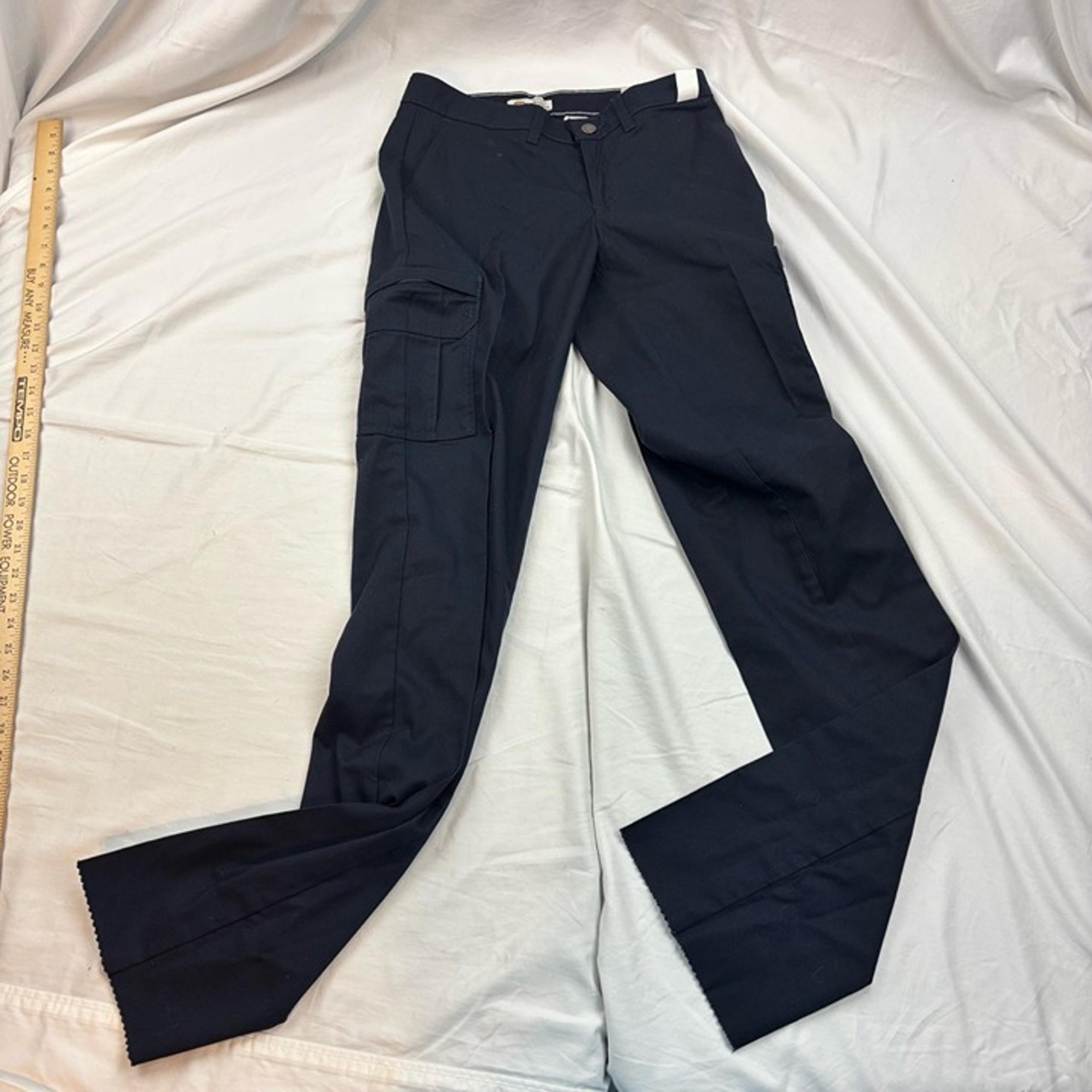 NEW Women's 28 Dickies Cargo Pants Navy Multiple Pockets Button Zipper Closure