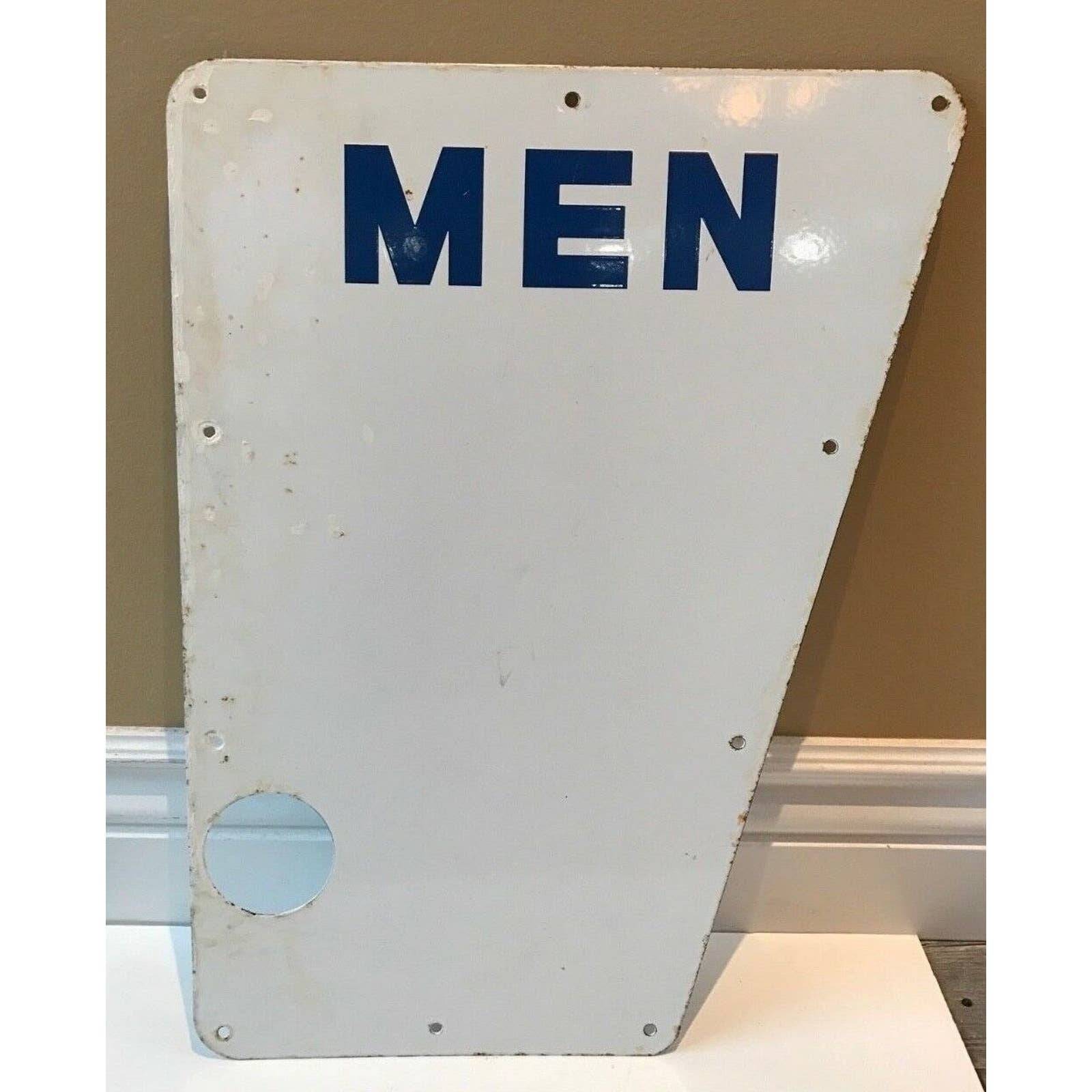 Vintage Porcelain Bathroom Signs