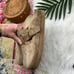 AEO American Eagle Beige Tan Faux Suede Platform Slip On Clog Mule 10
