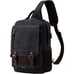 Leaper Retro Crossbody Sling Bag Canvas Messenger Shoulder Bag Satchel Black