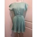 Prada aqua pleated mini dress size 6-8 Eu 44 elastic waist cap sleeves