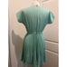 Prada aqua pleated mini dress size 6-8 Eu 44 elastic waist cap sleeves