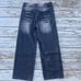 Vintage Y2k Baggy Washed faded wide leg Black denim skater jeans Size 32