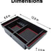 Center Console Organizer Tray Compatible with (2019-2022) Chevy Red Trim