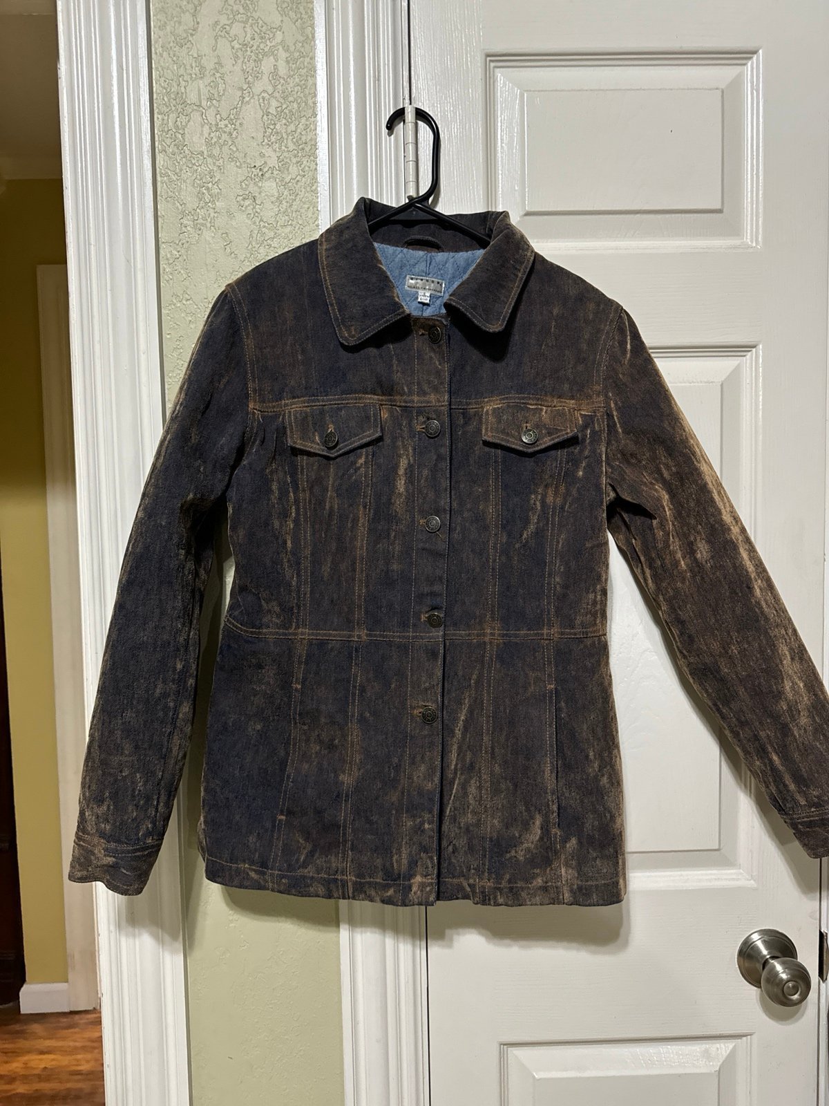 Y2K Over Dye Western Barn Jacket Size S Rodeo Quilted Lining Giacca Gallery