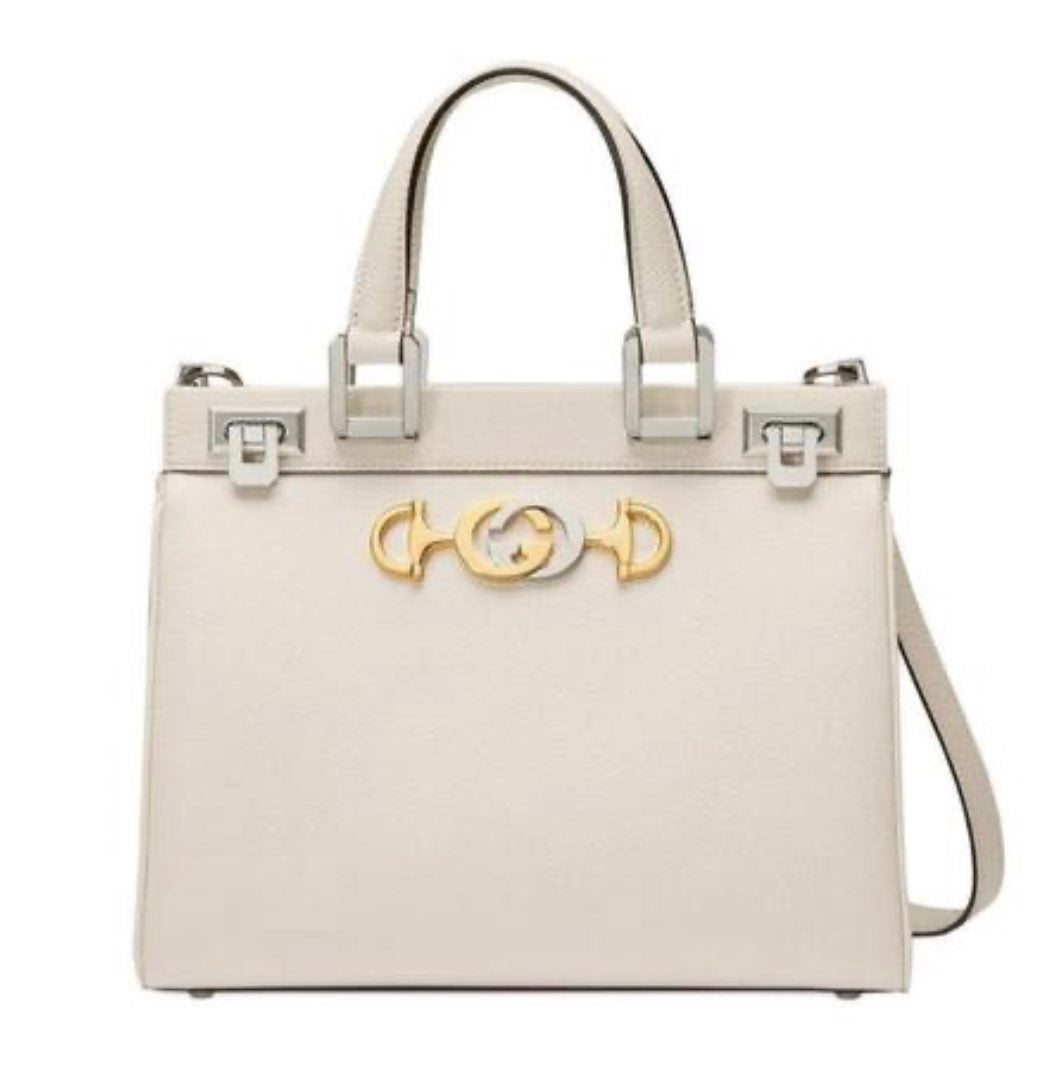 Gucci Zumi Small GG Horsebit Top Handle Bag Ivory 569712