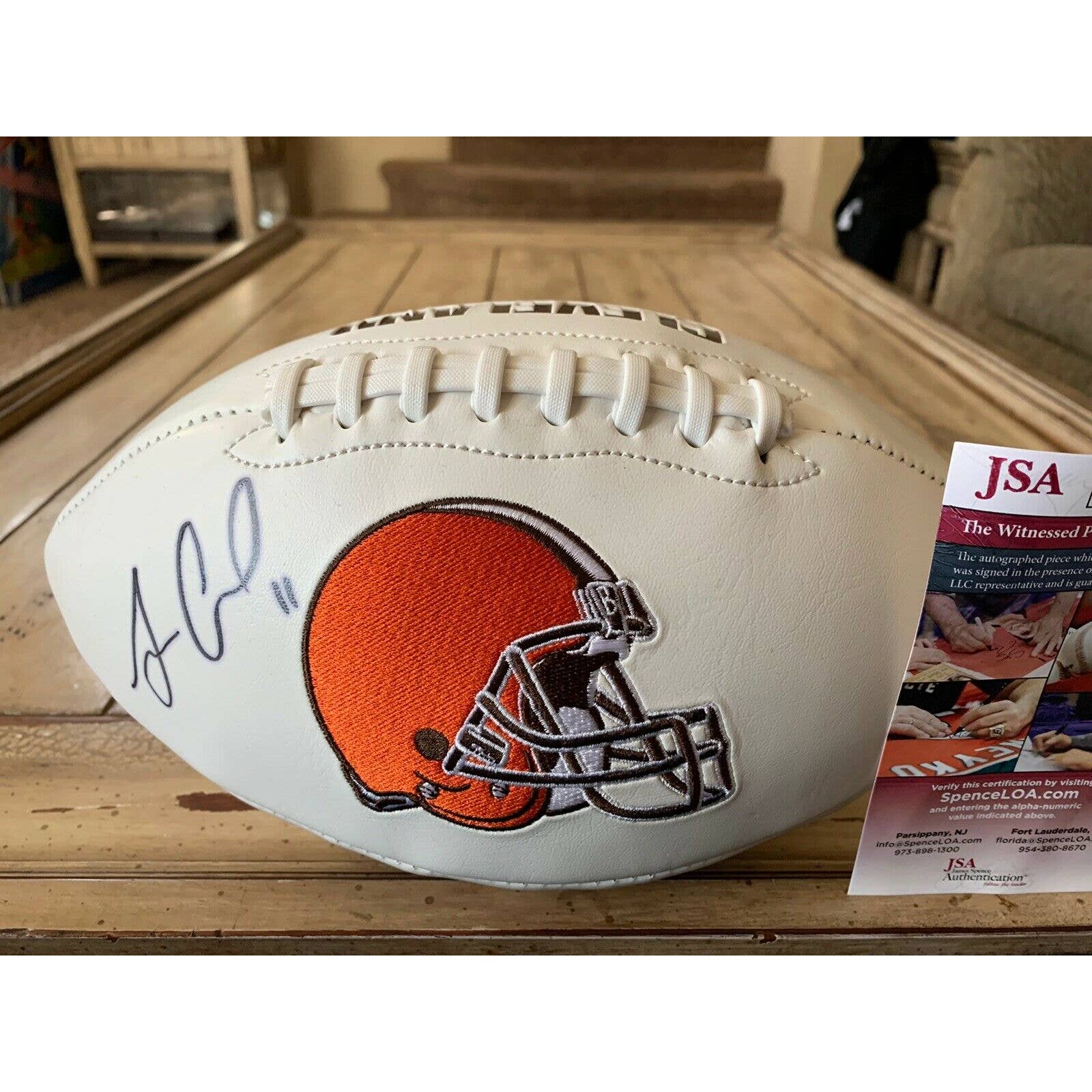 Antonio Callaway Autographed/Signed Football JSA COA Cleveland Browns