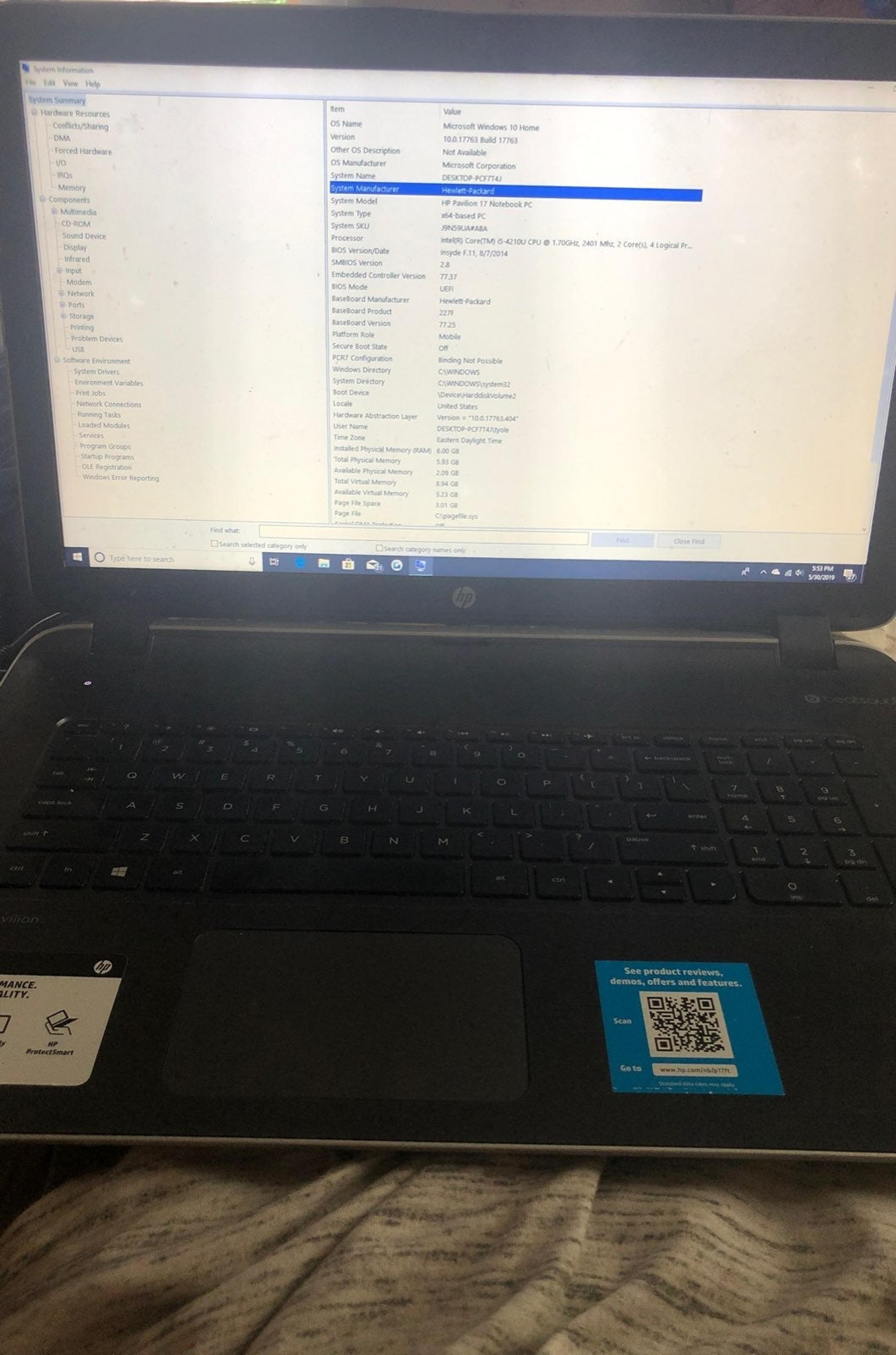 HP Pavilion 17 Laptop