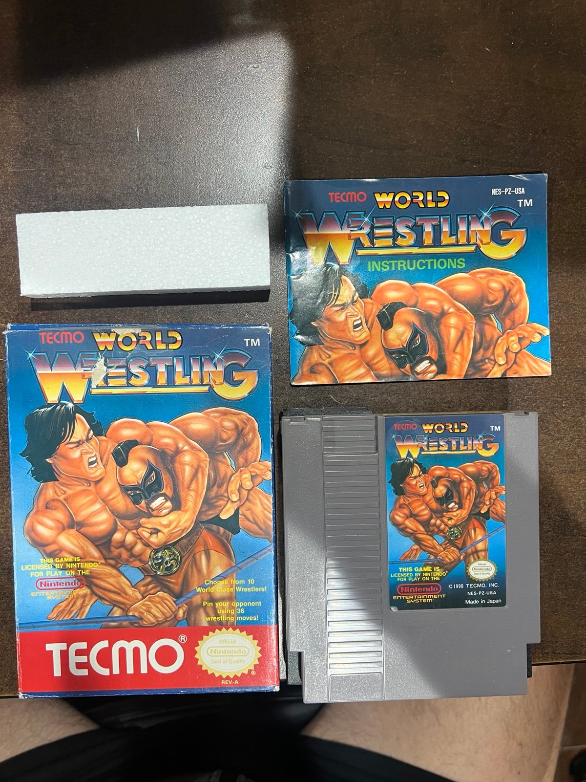 Tecmo World Wrestling for Nintendo NES Complete in Box CIB