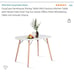 CozyCasa Farmhouse Dining Table Mid-Century Kitchen Table with Wood Tube Oval
