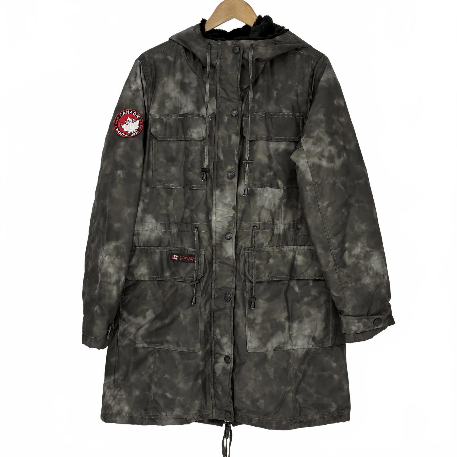 Canada Weather Gear Women's Gray Cloud Parka Coat with Hood