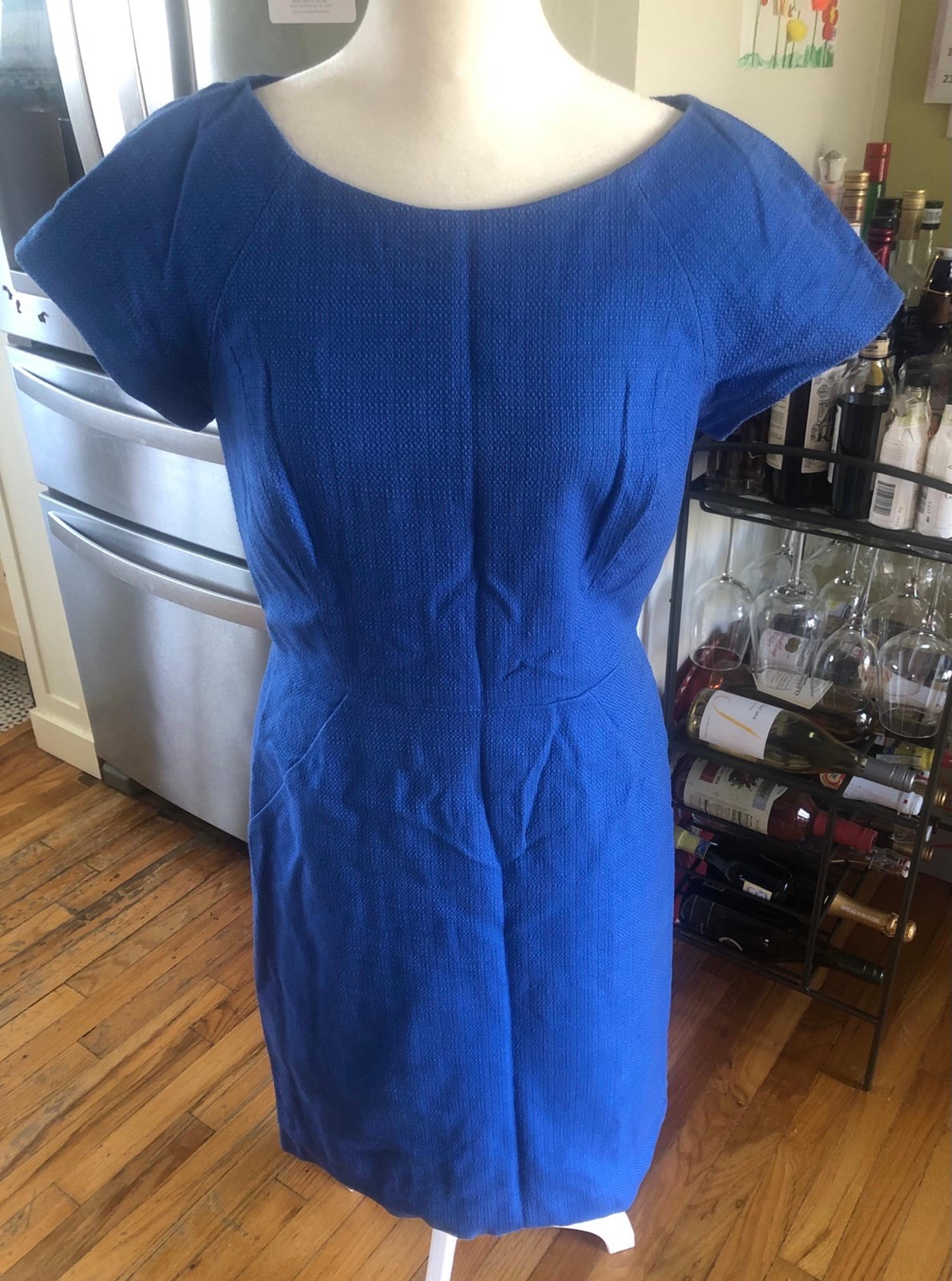 J. Crew Dress Size 6 Royal Blue Cotton Lined
