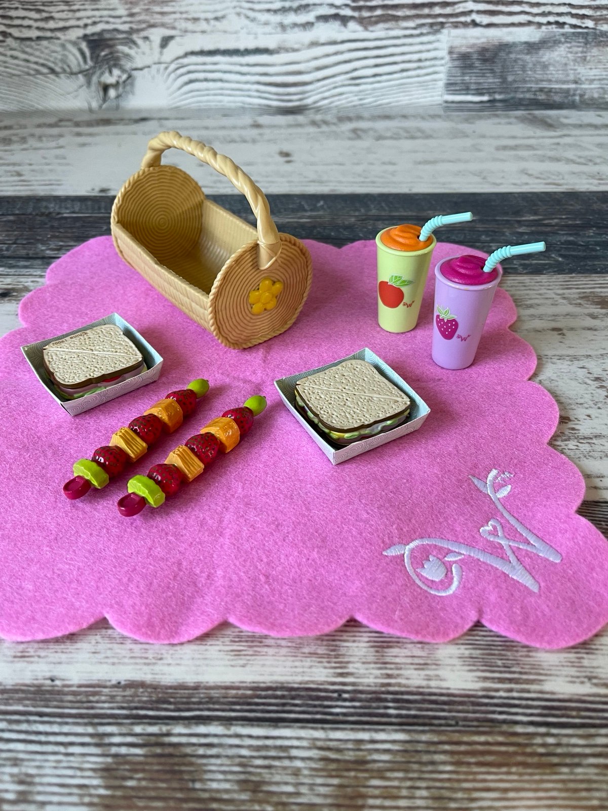 American Girl Welliewishers Doll GARDEN ADVENTURE Picnic Set - Complete 2019 EUC