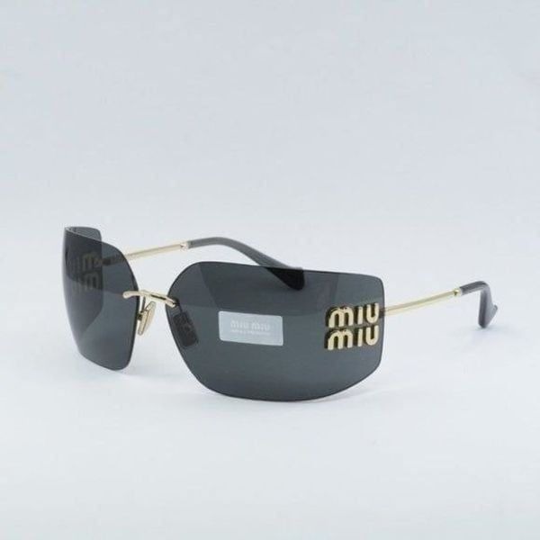 NEW MIU MIU MU54YS 5AK5S0 GOLD DARK GREY SUNGLASSES