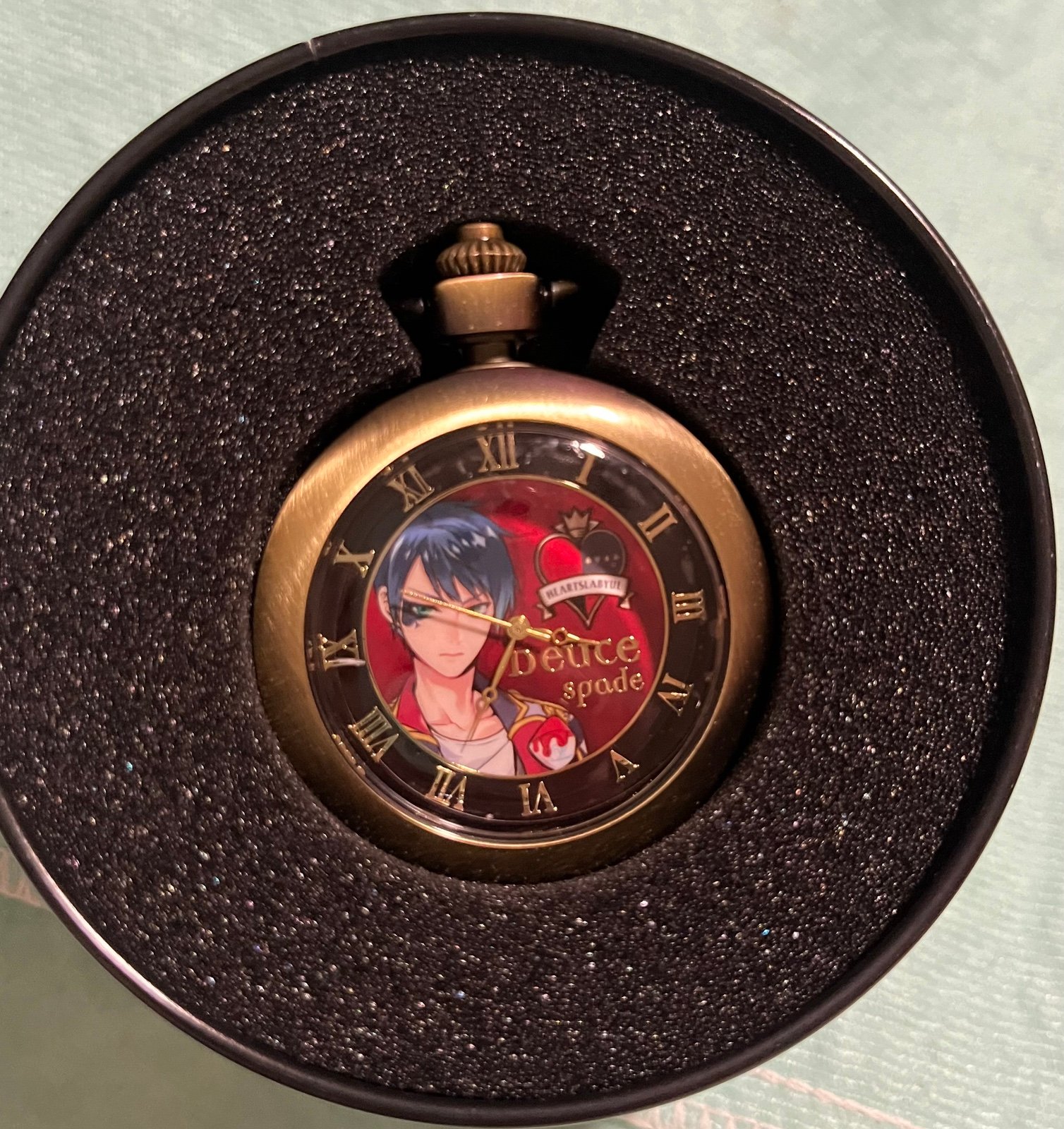 Disney Twisted Wonderland Deuce Spade Pocket Watch