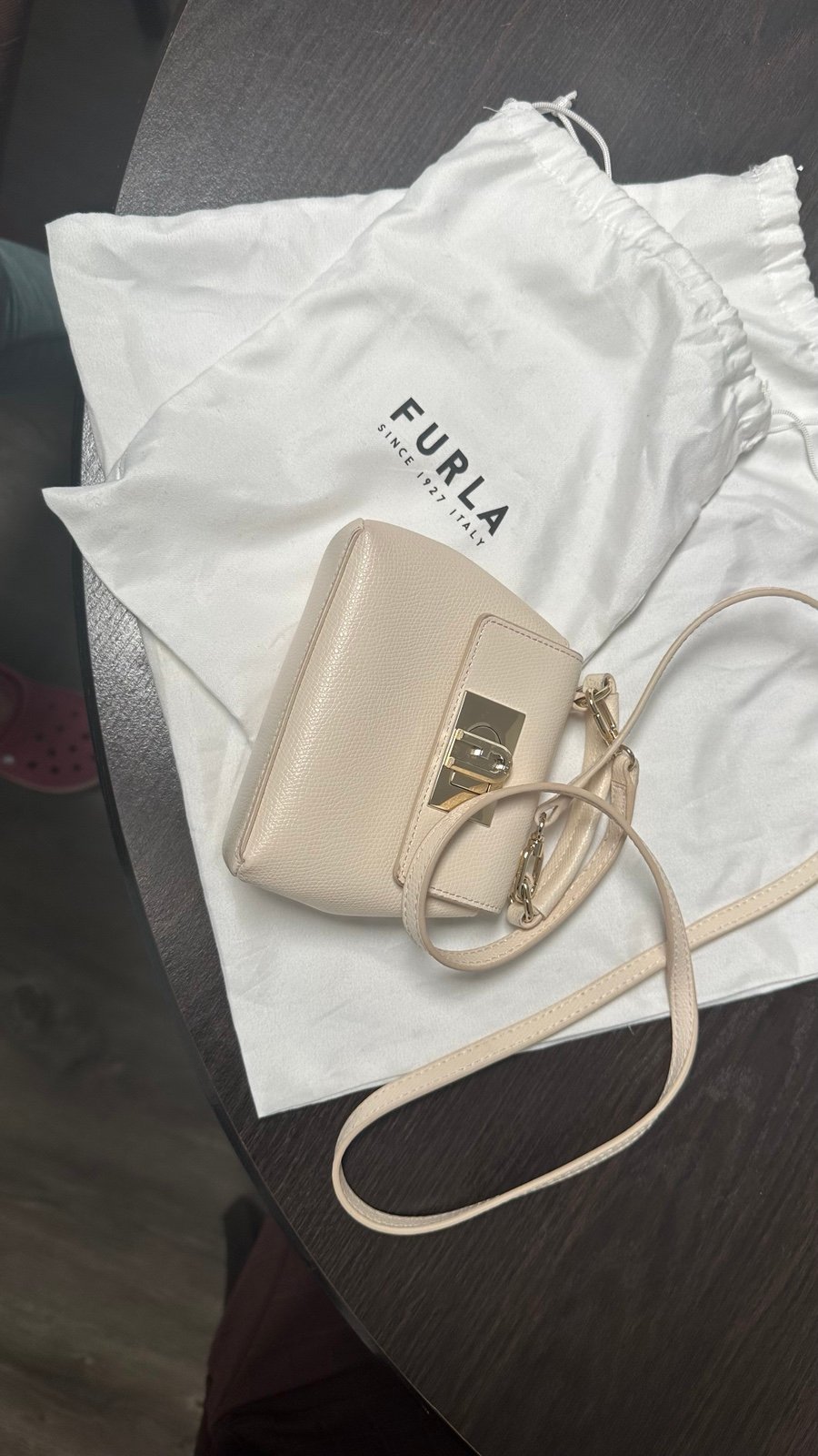 authentic mini beige furla bag