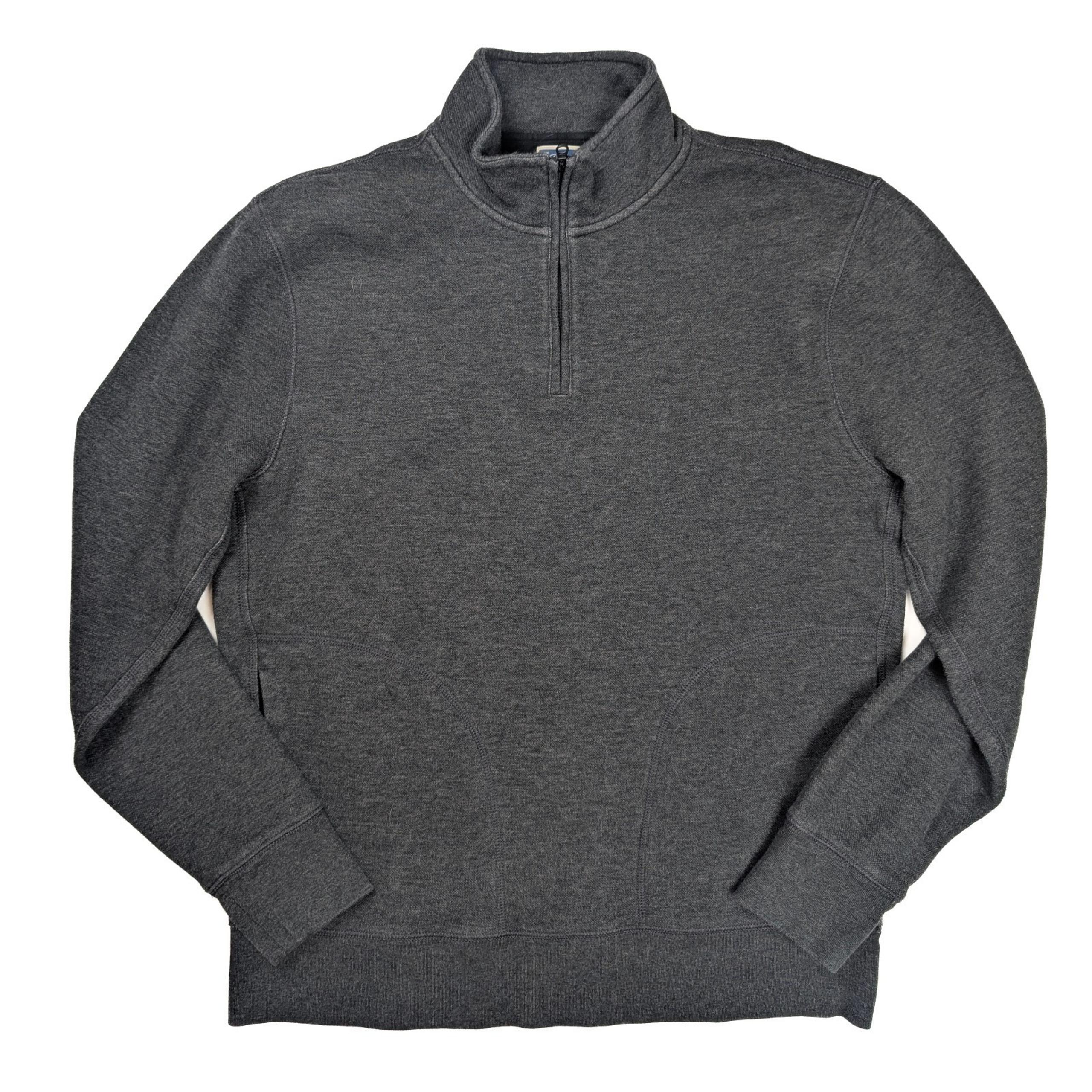 J. Crew Gray French Rib Quarter Zip Pullover Sweater Men's Size Large