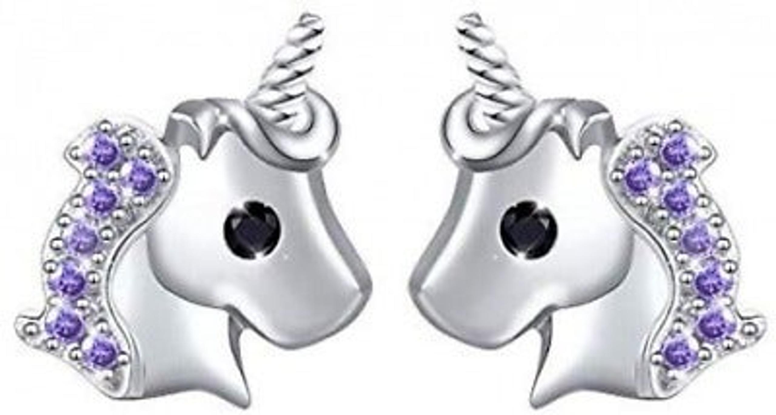 Independent earring925 Sterling Silver Cute Unicorn Stud Earrings Gift for Women