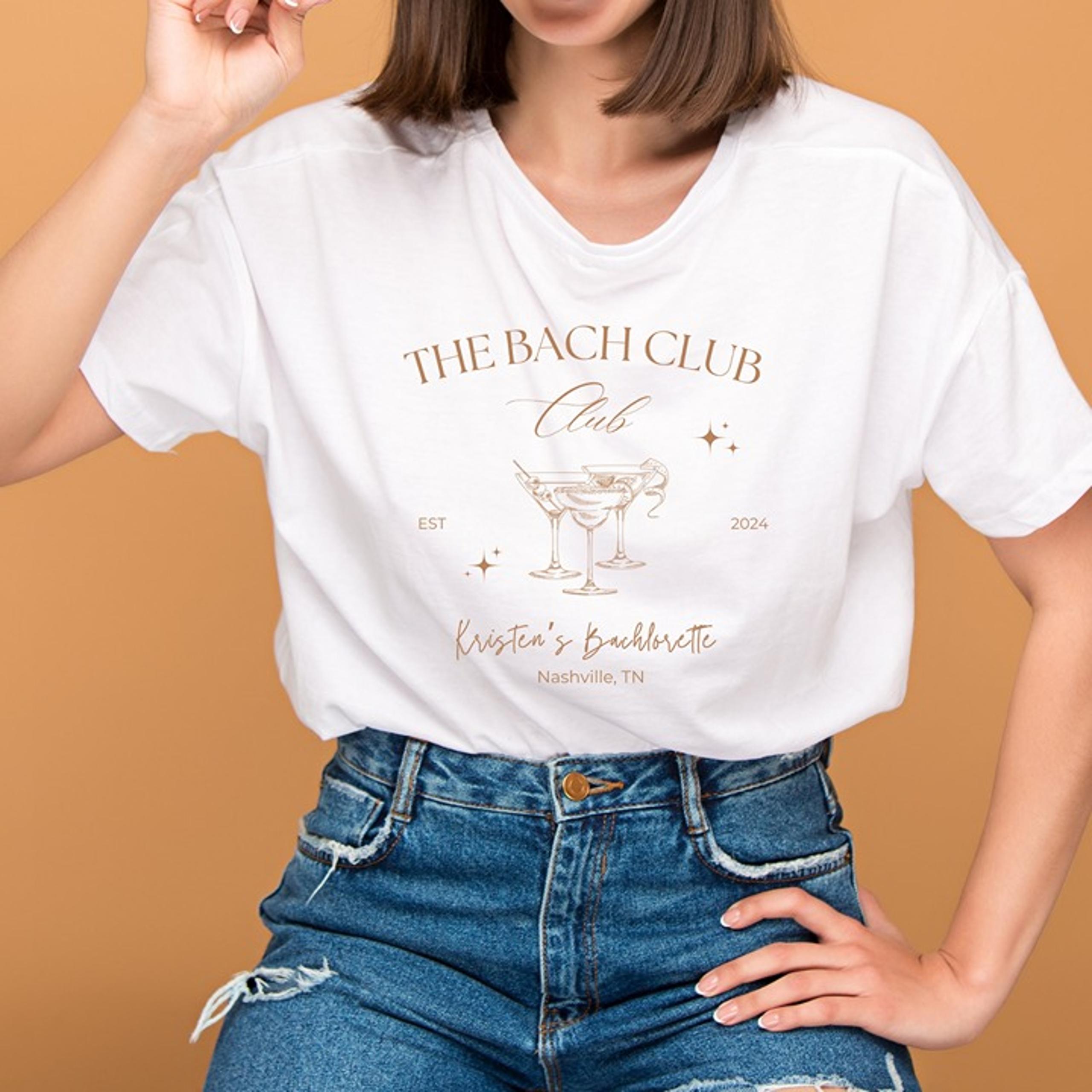 The Bach Club Shirt Custom Location Bachelorette Shirt Personalized Bride Shirt