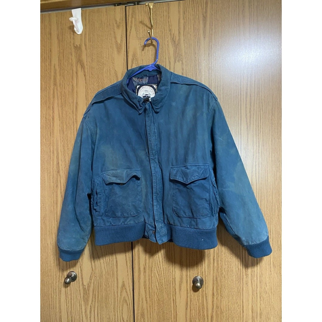VTG Paris Sport Club Men’s Large Leather Bomber Jacket