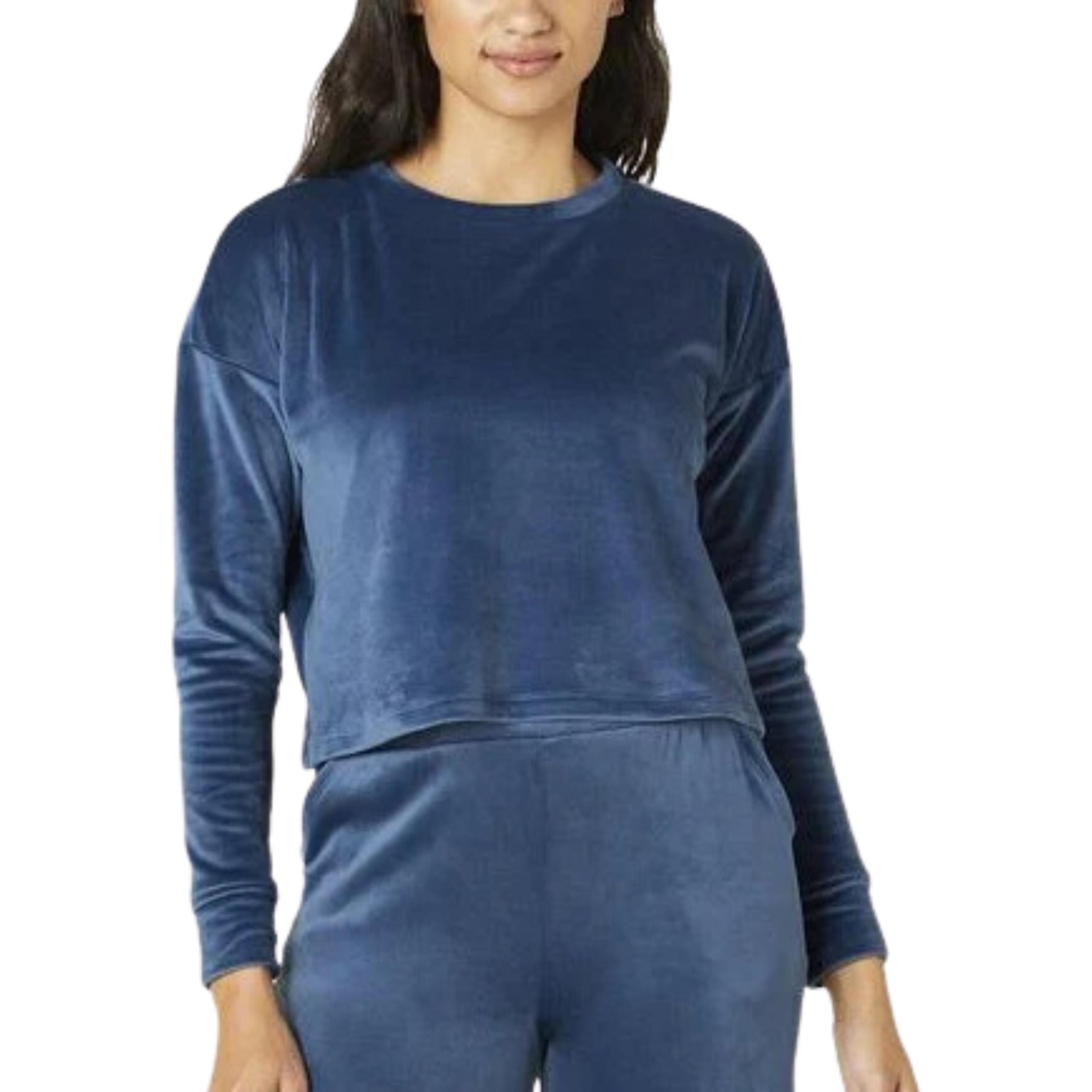 BEYOND YOGA Celestial Blue Brushed Up Pullover Fleece Long Sleeve Women's Medium