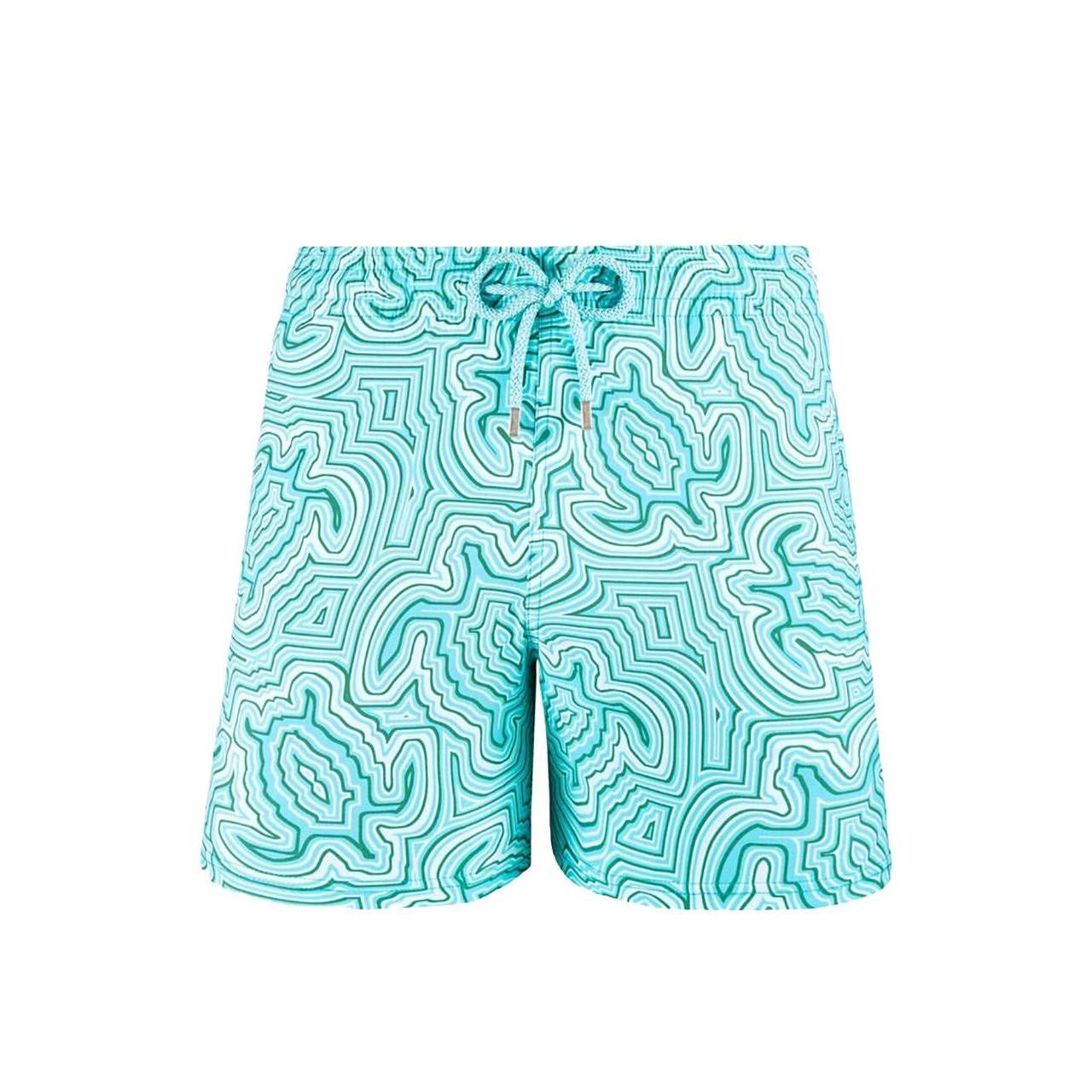 Vilebrequin Boys' Little Jim Hypnotic Turtles Swim Trunks Shorts Curacao Blue 10