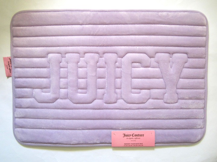 Juicy Couture Purple Lavender Bathroom Memory Foam Bath Rug Mat Shower Home